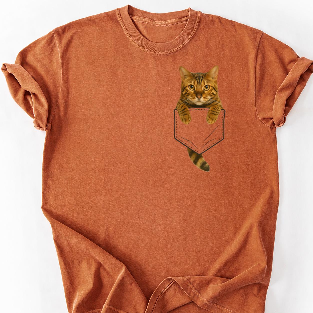 Bengal cat - Professional Cat Napper Pocket Shirt