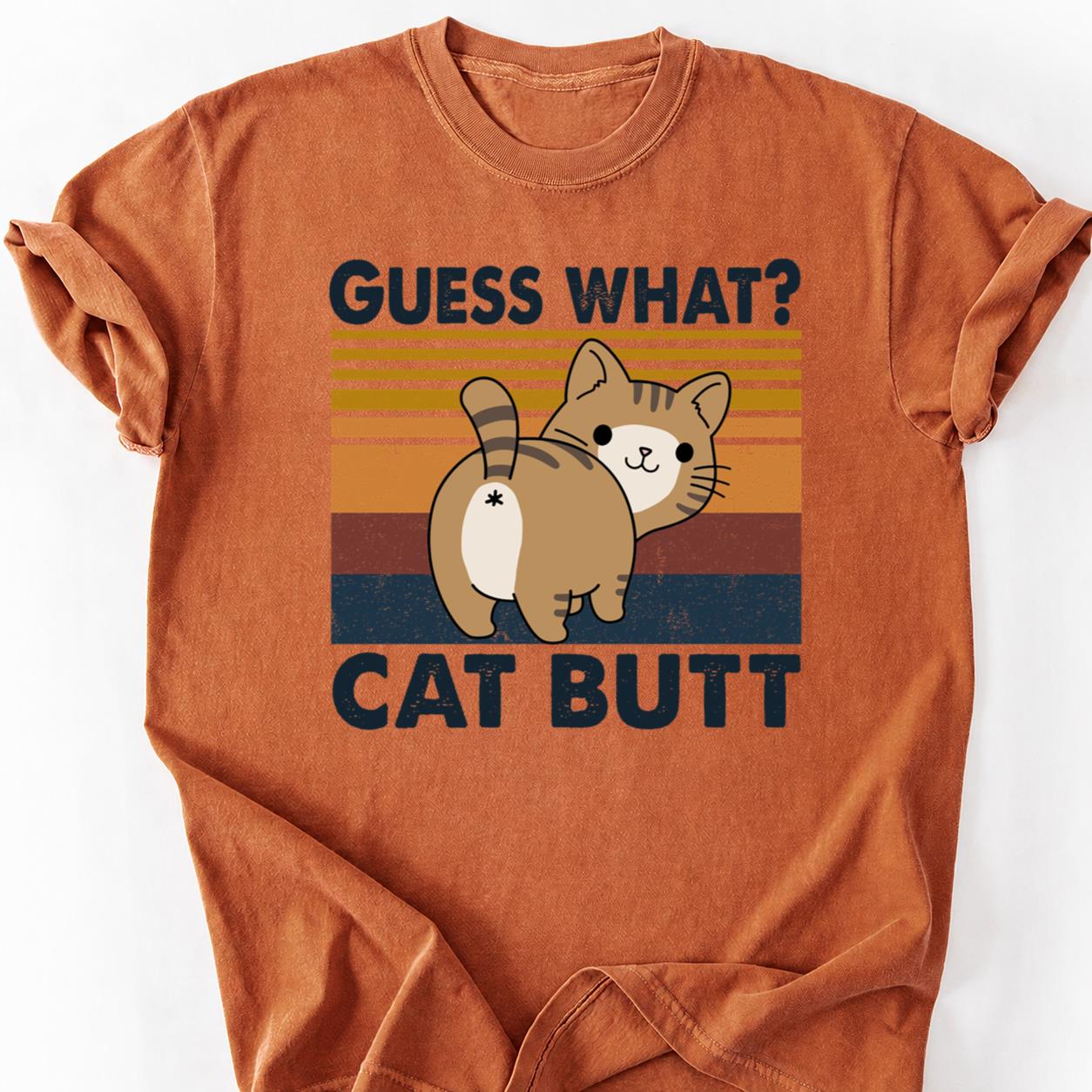 Cat Butt Cute Retro Tee