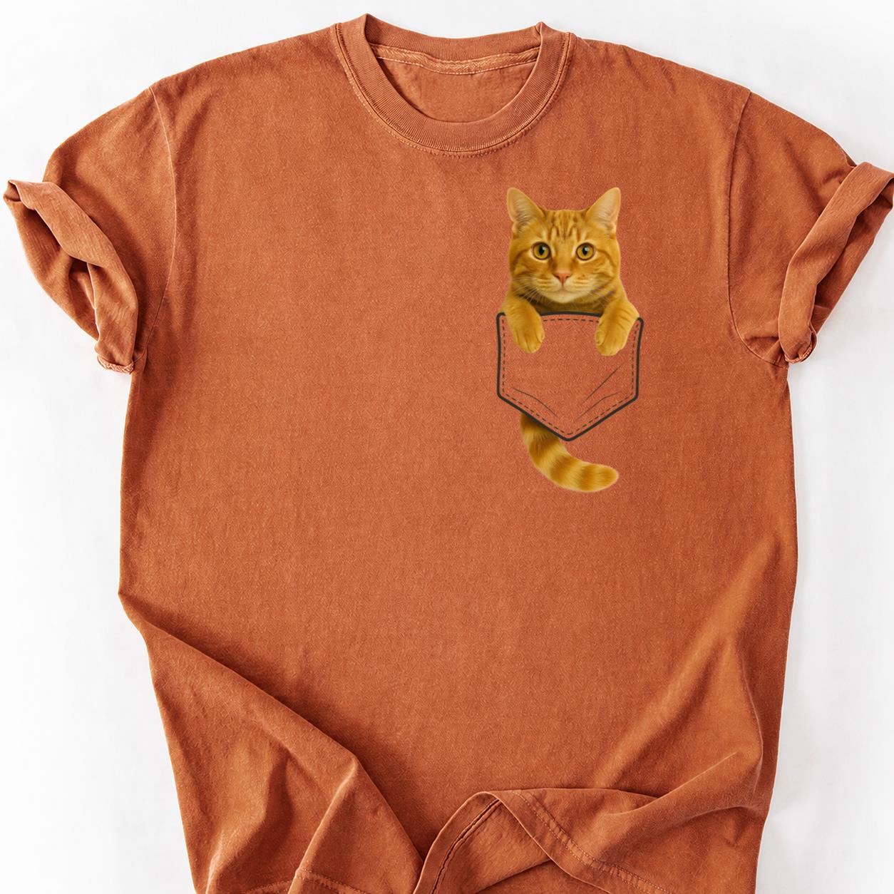 Tabby Cat - Owned By Cats Pocket Shirt