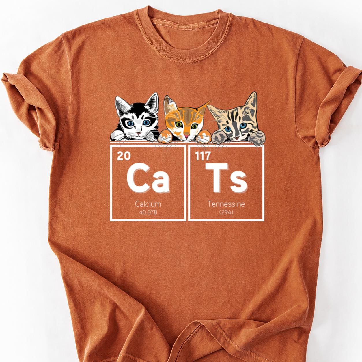 Three Cats Peeking Over Edge Tee