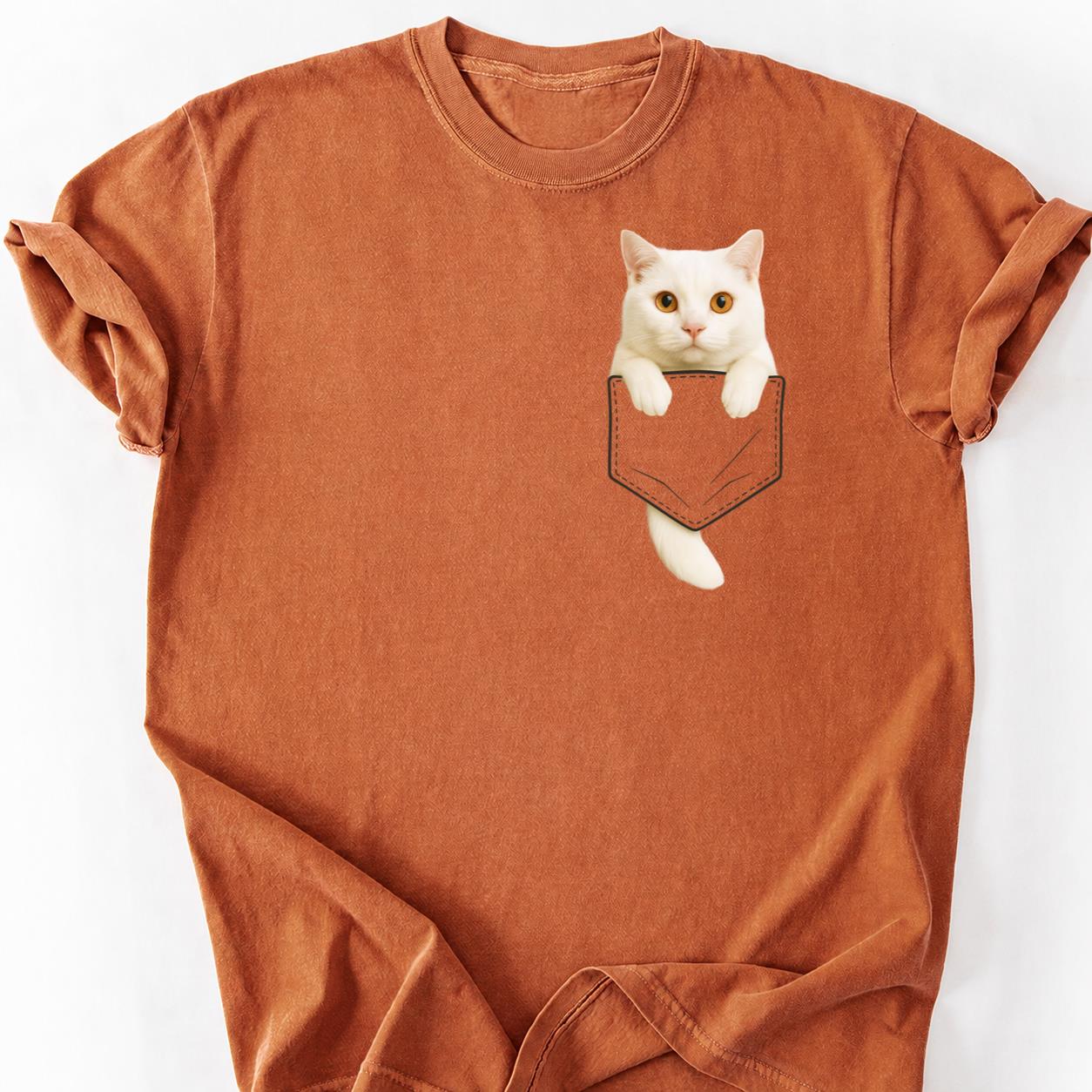 White Cat - Cat Hair Dont Care Pocket Shirt