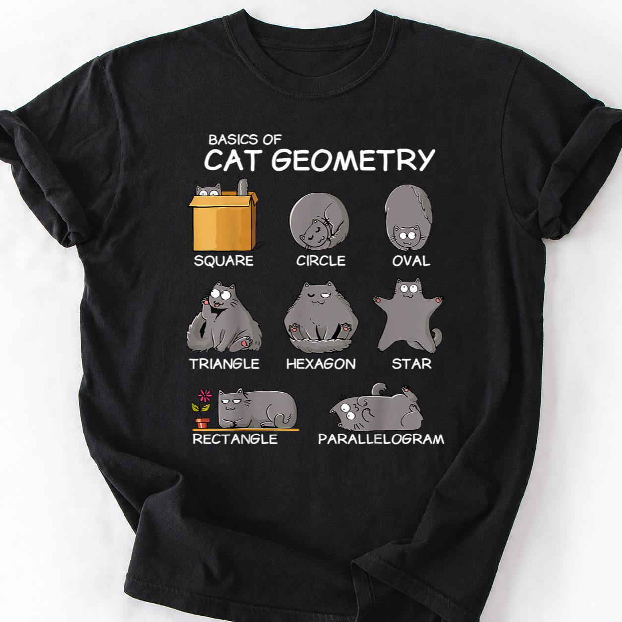 Basics Cat Geometry Shapes Tee
