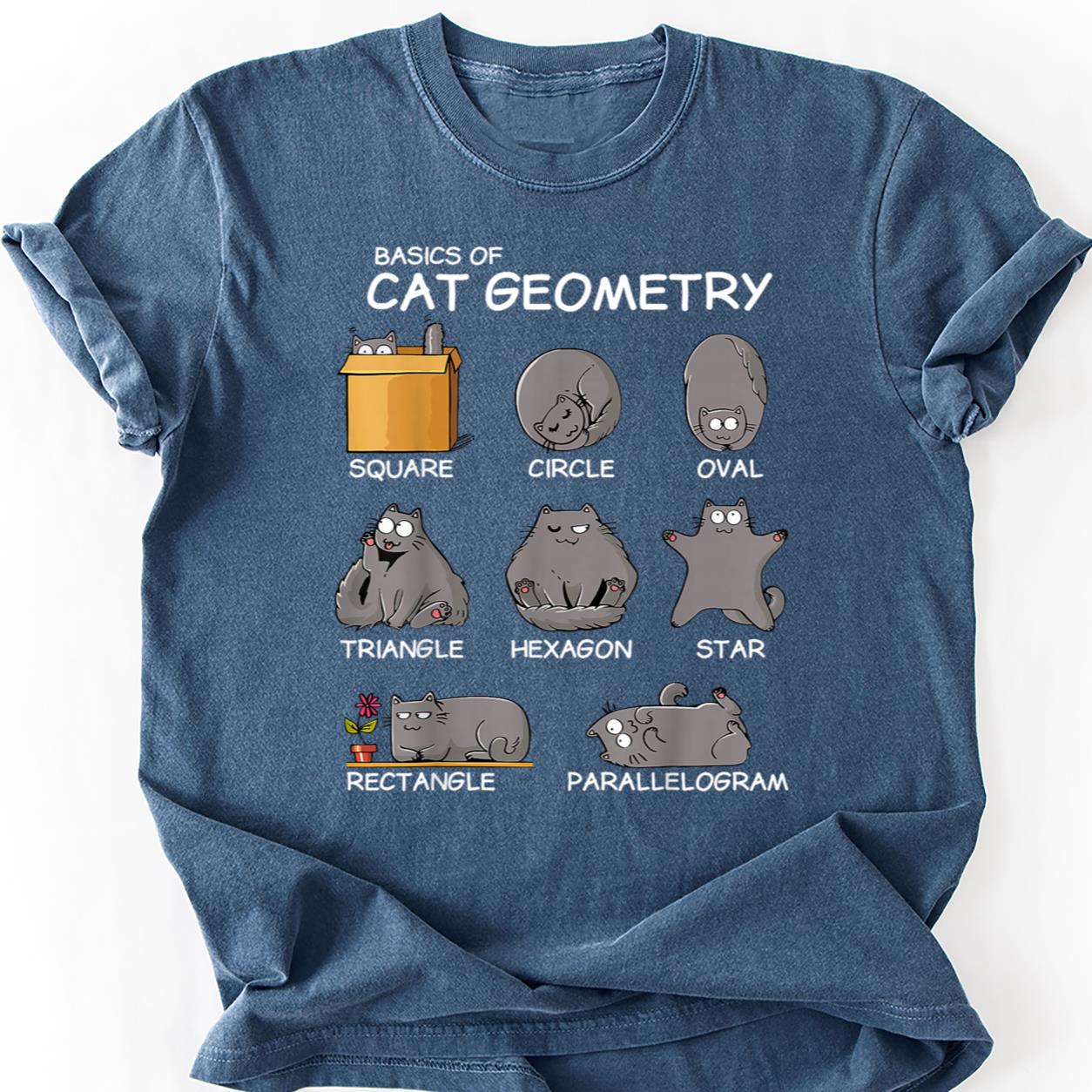 Basics Cat Geometry Shapes Tee