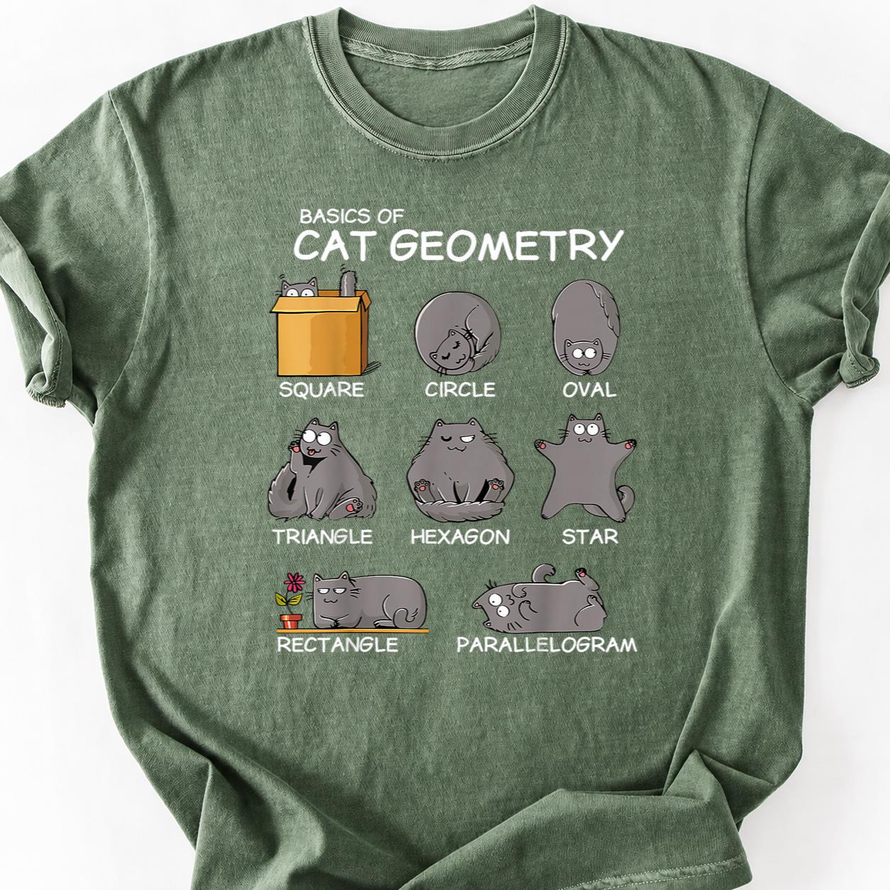Basics Cat Geometry Shapes Tee