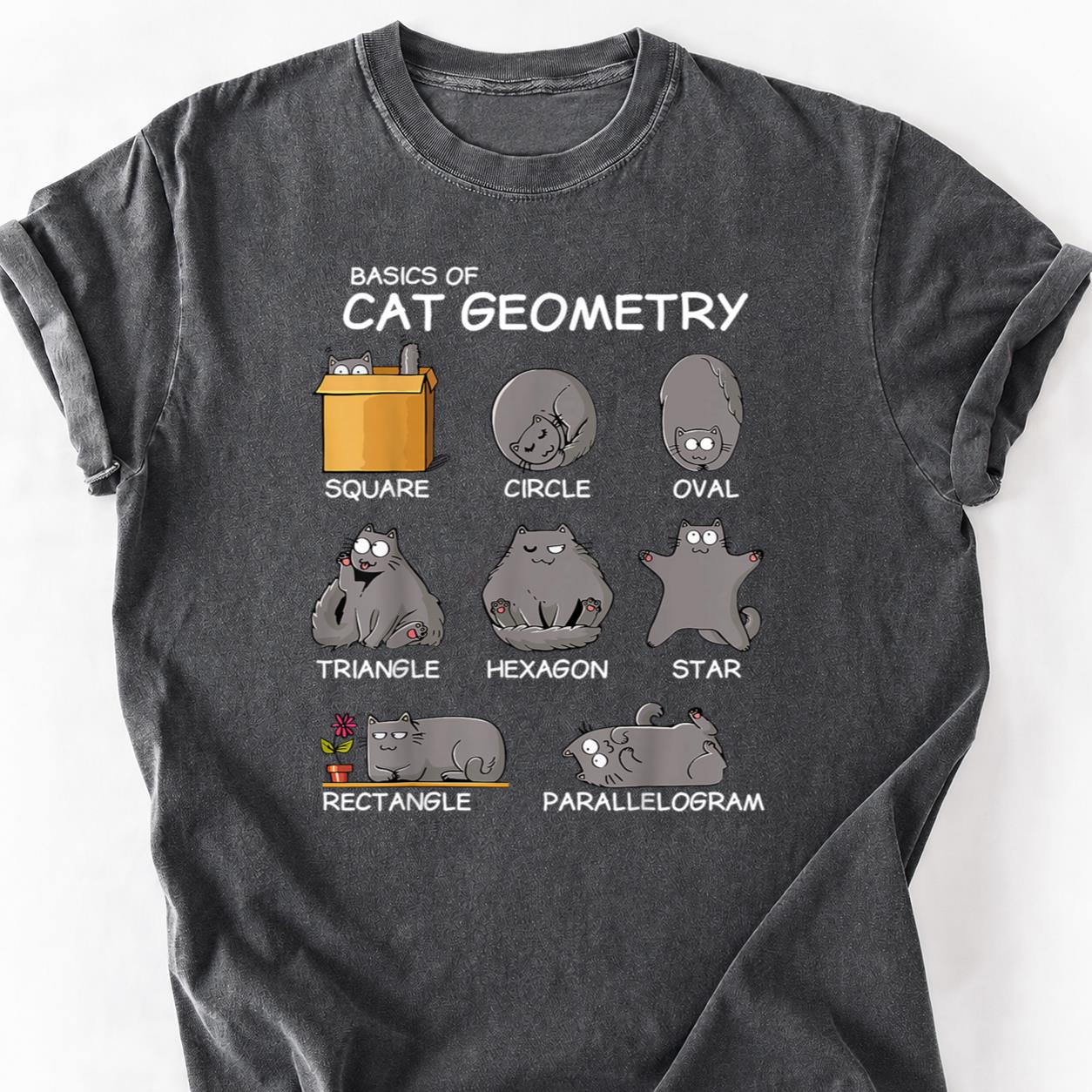 Basics Cat Geometry Shapes Tee