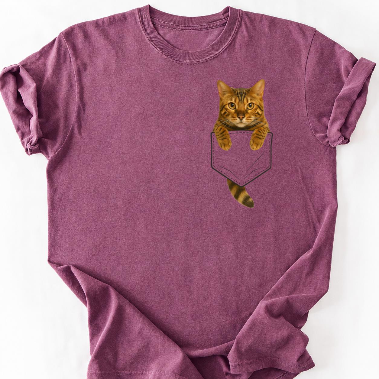 Bengal cat - Professional Cat Napper Pocket Shirt