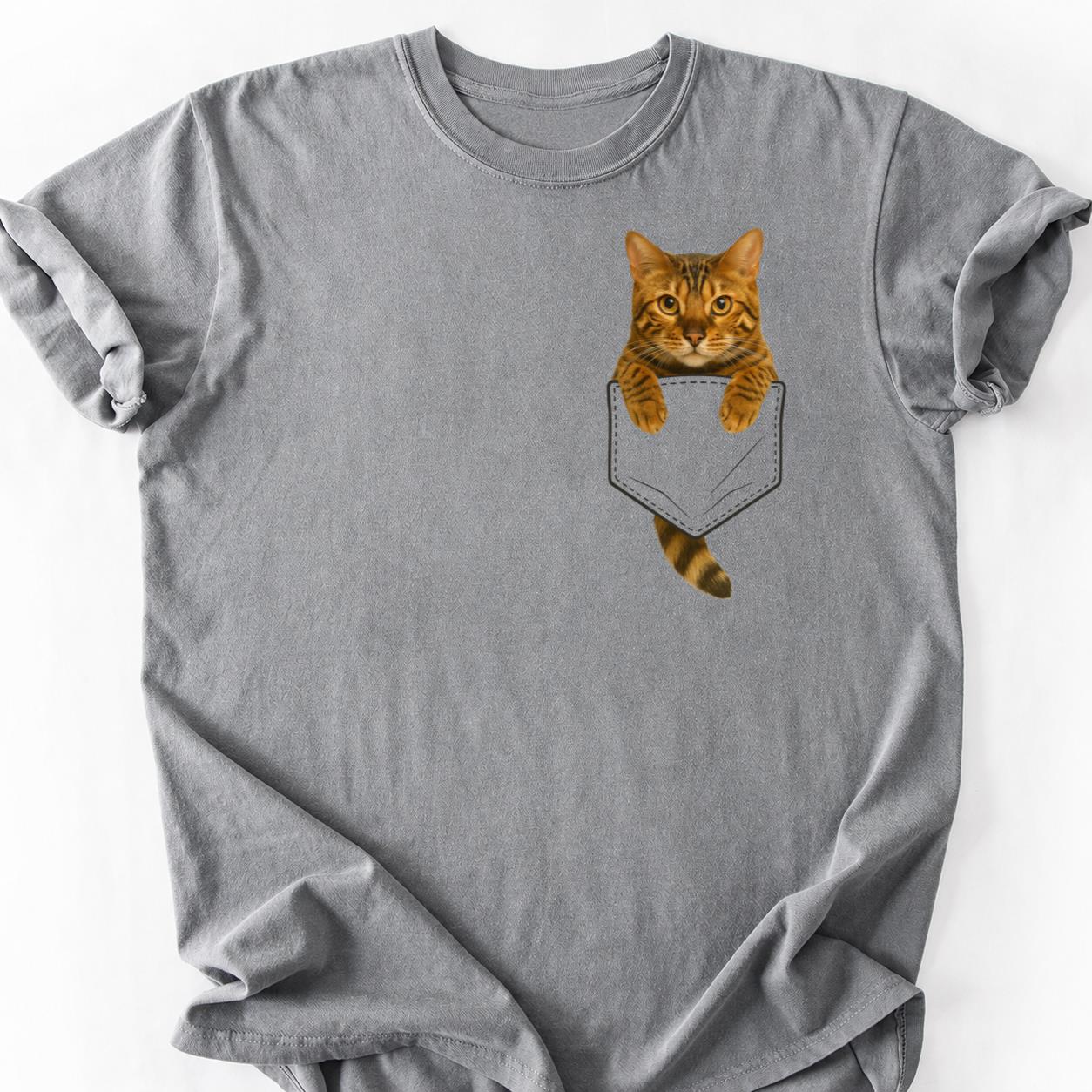 Bengal cat - Professional Cat Napper Pocket Shirt