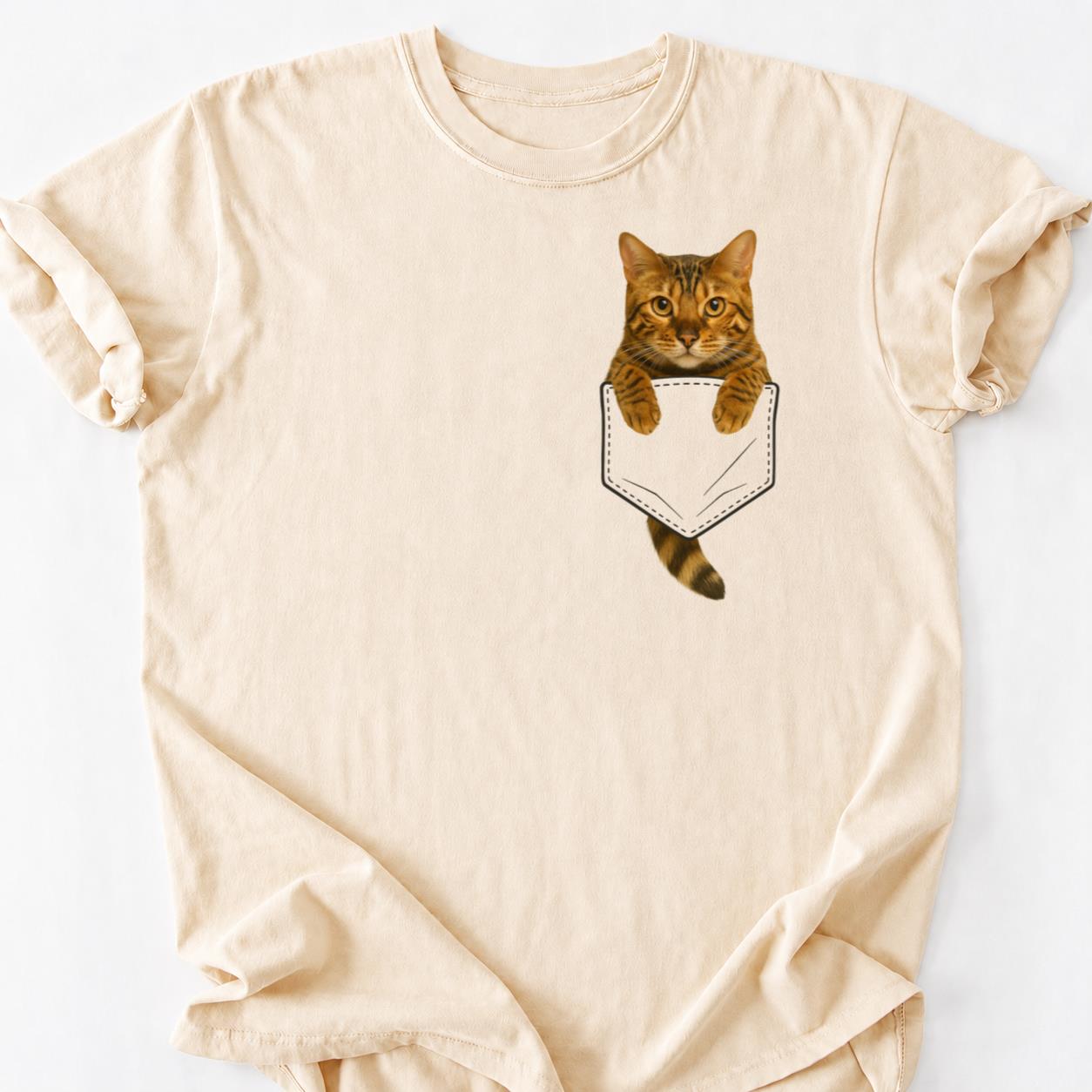 Bengal cat - Professional Cat Napper Pocket Shirt