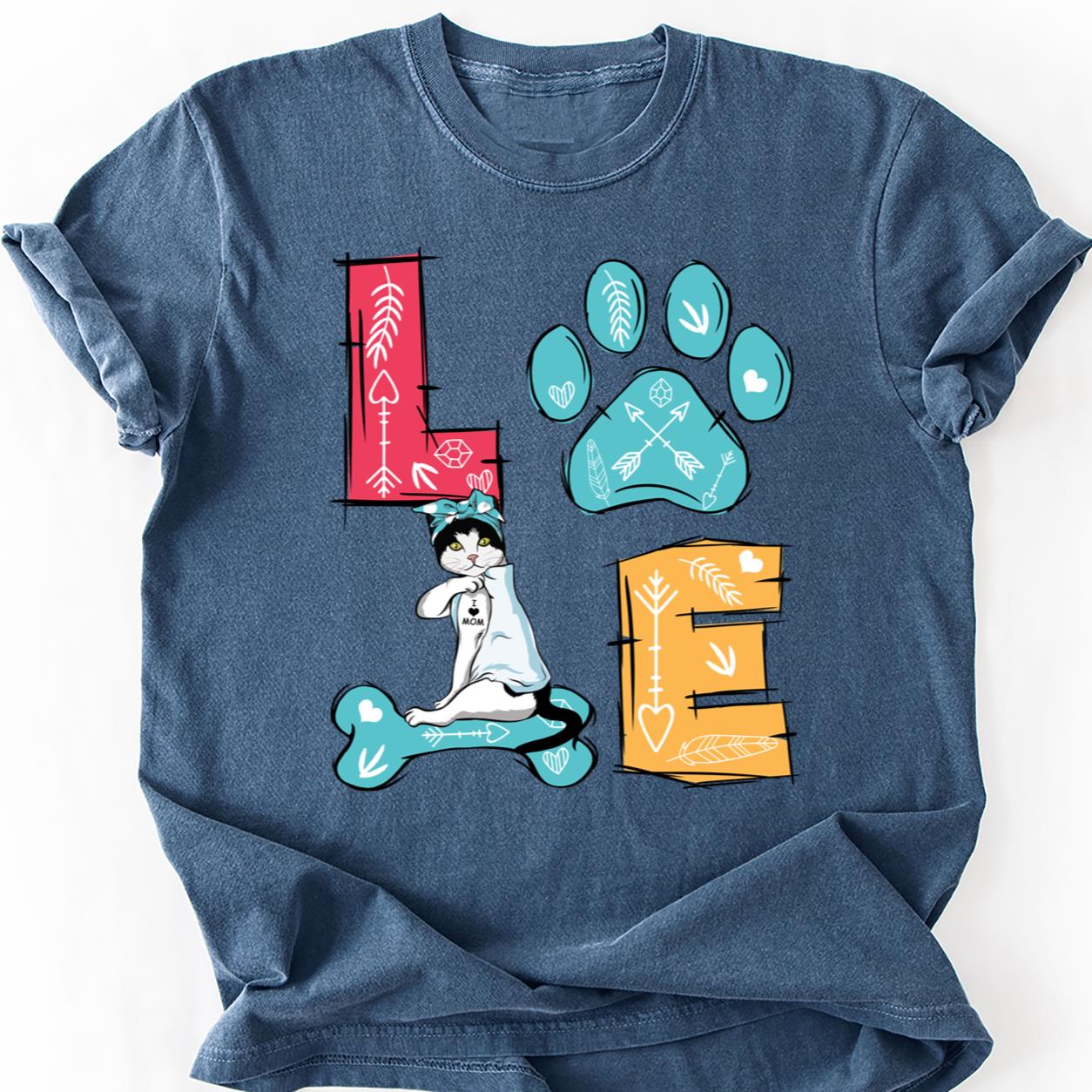 Best Dog Ever Cat Mom Sunflower Tee