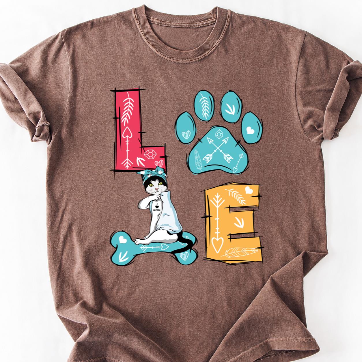 Best Dog Ever Cat Mom Sunflower Tee