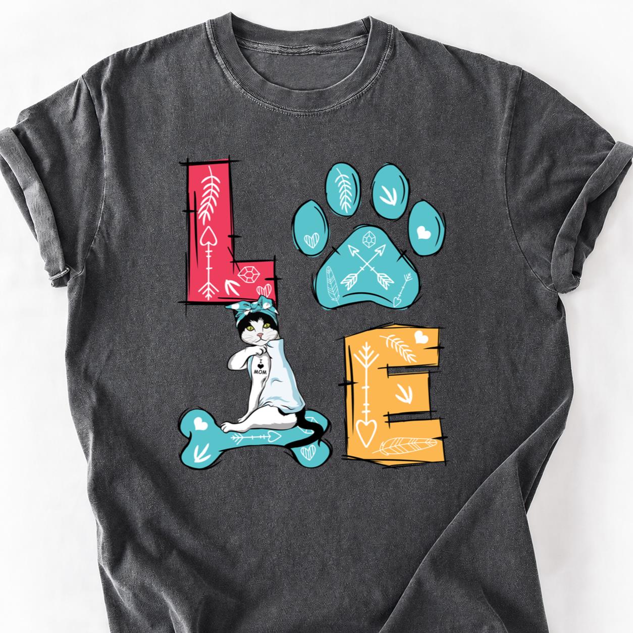 Best Dog Ever Cat Mom Sunflower Tee