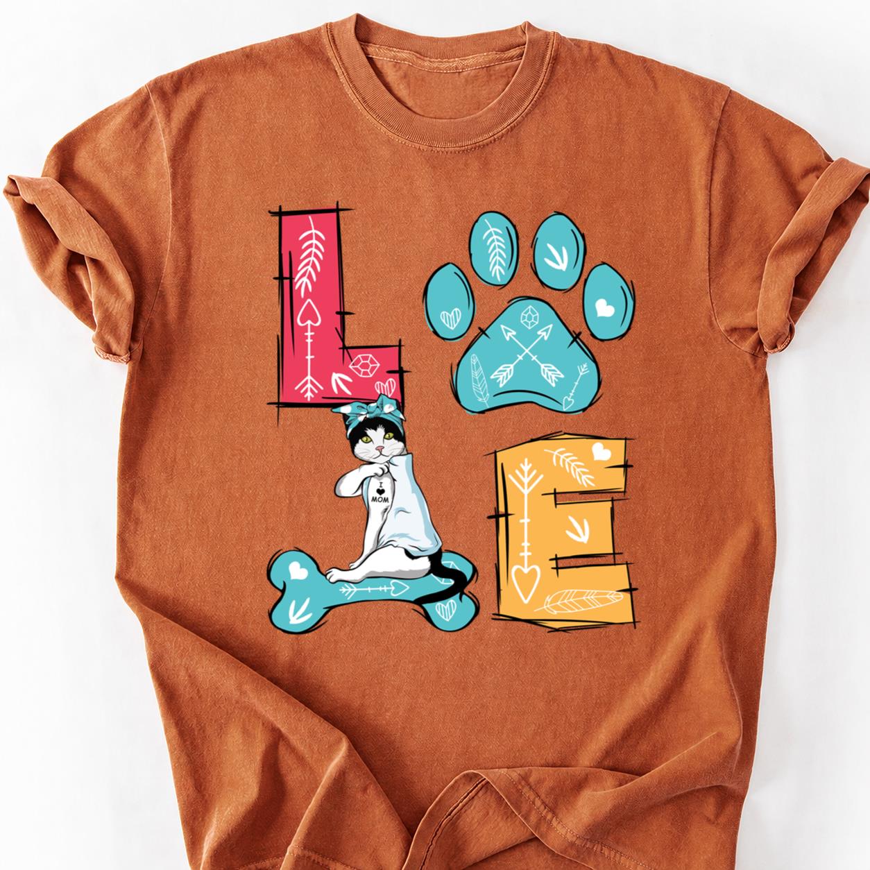 Best Dog Ever Cat Mom Sunflower Tee
