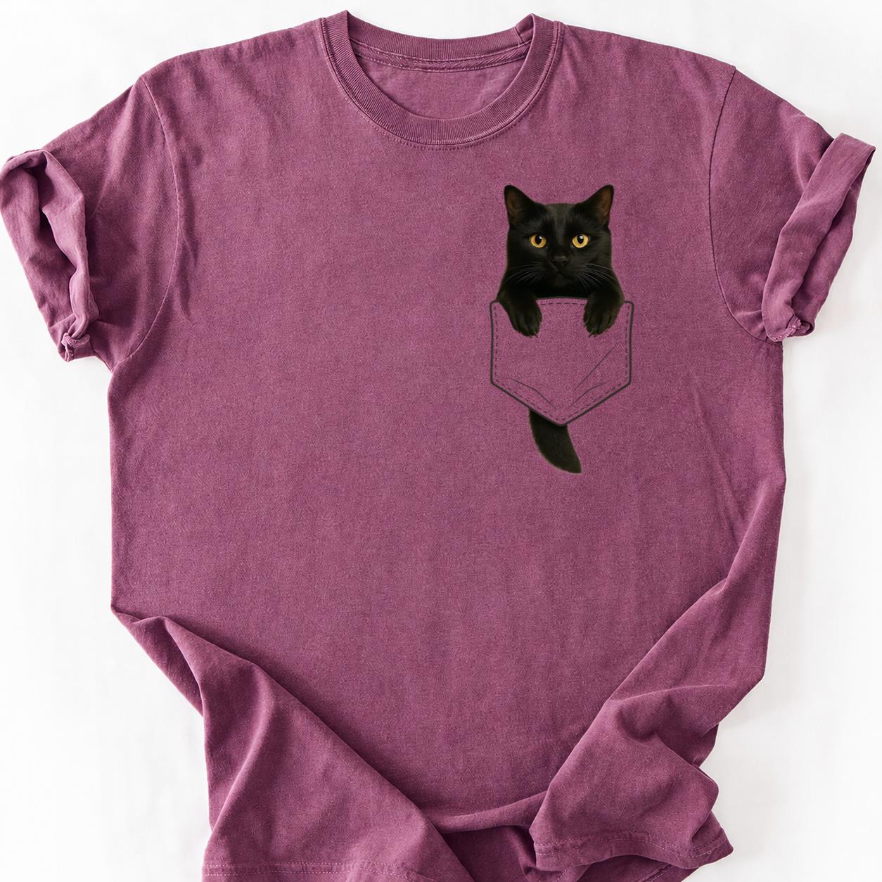 Black Cat - Plot Twist Im The Pet Pocket Shirt