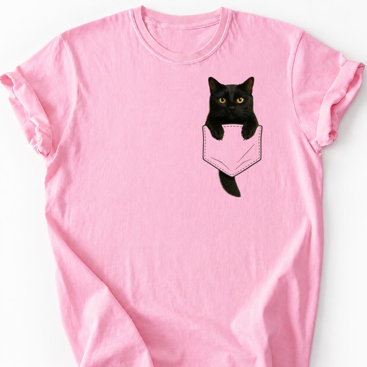 Black Cat - Plot Twist Im The Pet Pocket Shirt