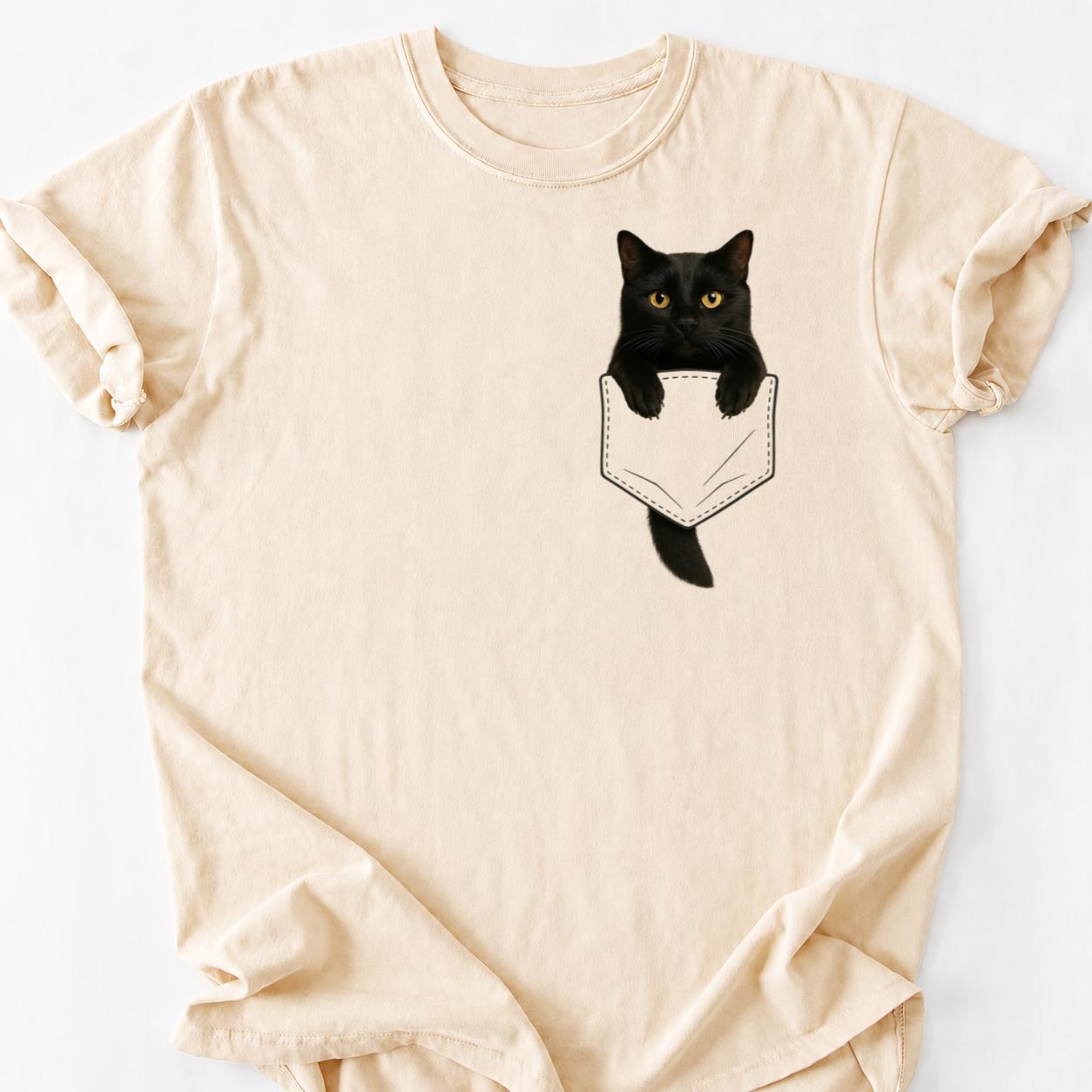 Black Cat - Plot Twist Im The Pet Pocket Shirt