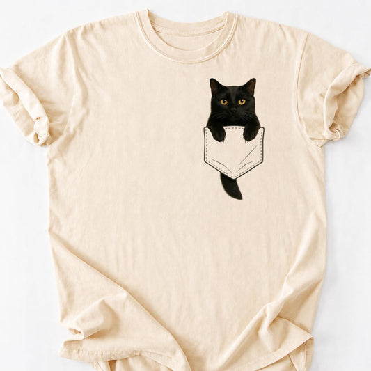 Black Cat - Plot Twist Im The Pet Pocket Shirt