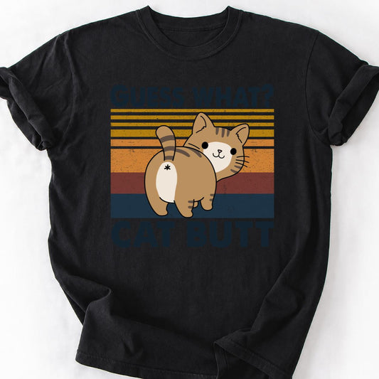 Cat Butt Cute Retro Tee