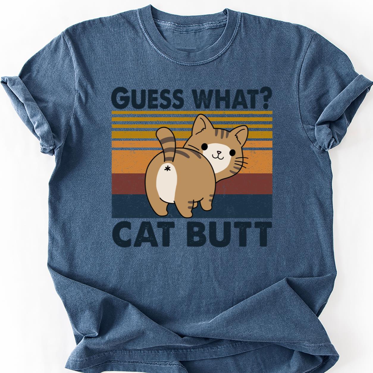 Cat Butt Cute Retro Tee