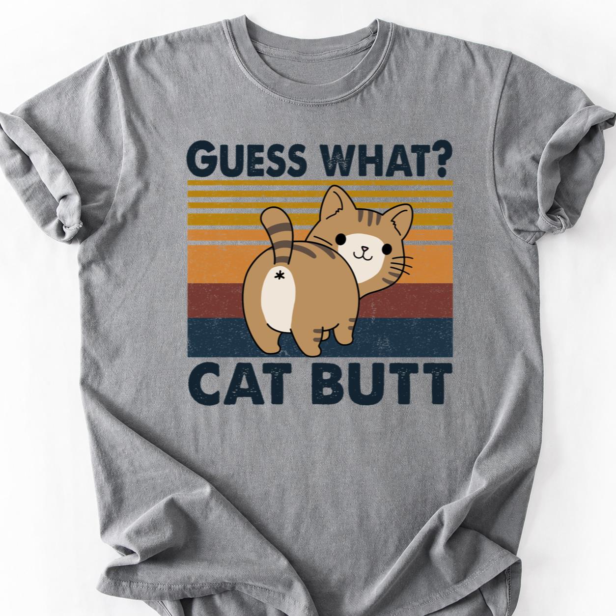 Cat Butt Cute Retro Tee
