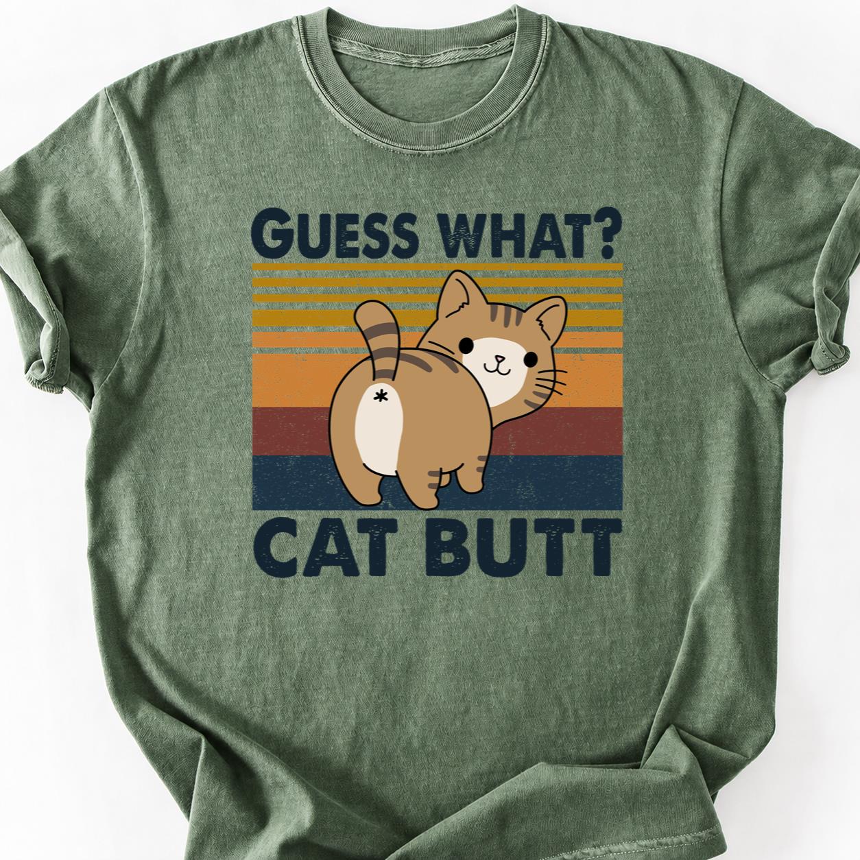 Cat Butt Cute Retro Tee