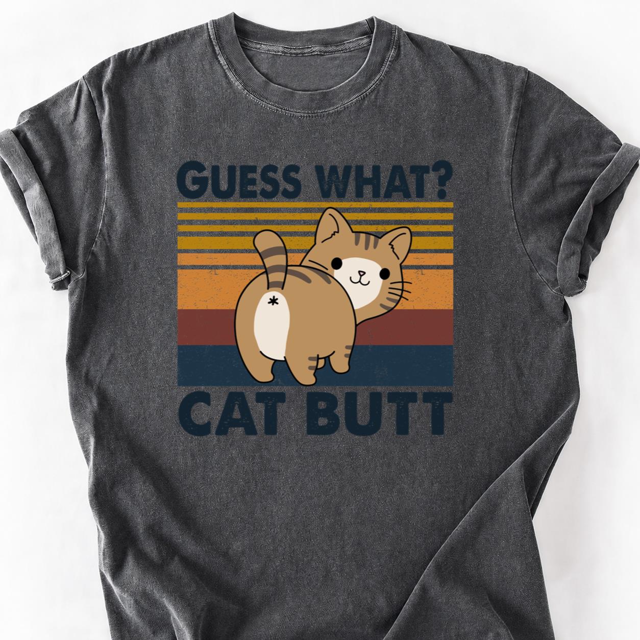 Cat Butt Cute Retro Tee