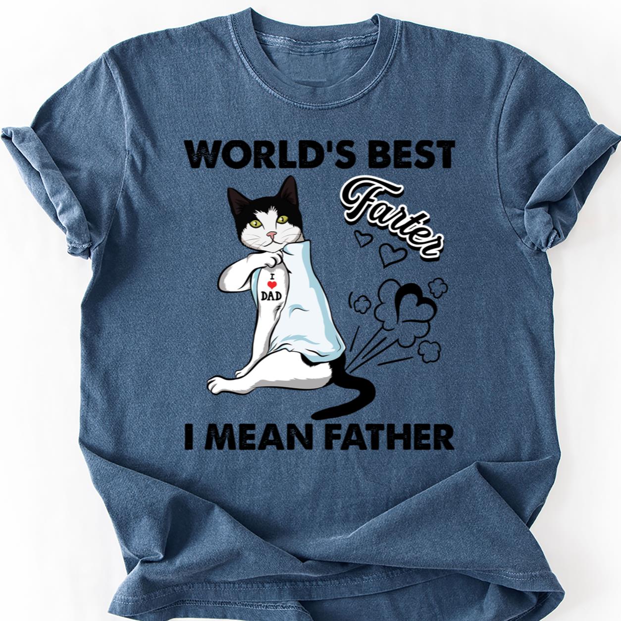 Cat Dad Farter Not Father Tee