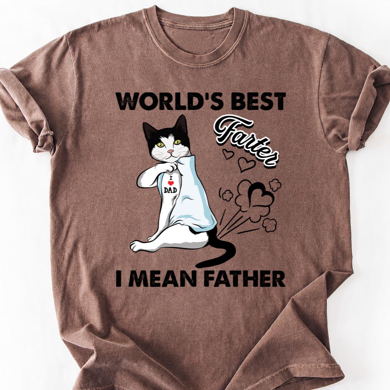 Cat Dad Farter Not Father Tee