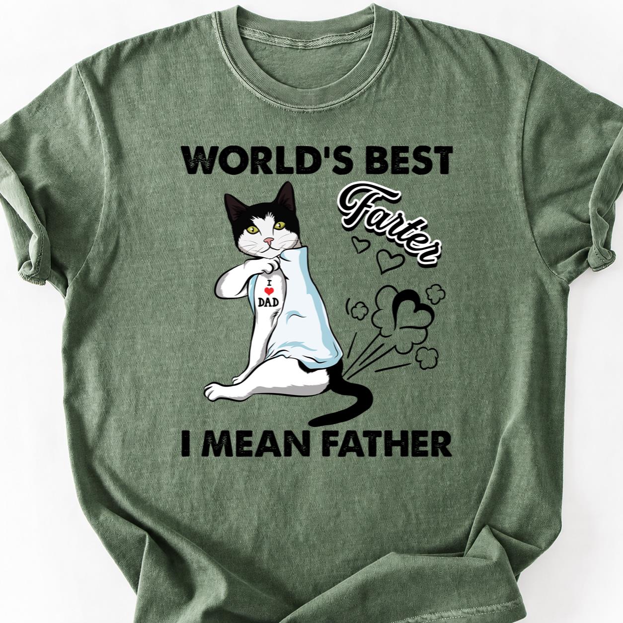 Cat Dad Farter Not Father Tee