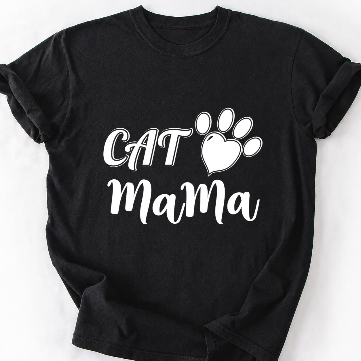 Cat Mama Script Tee