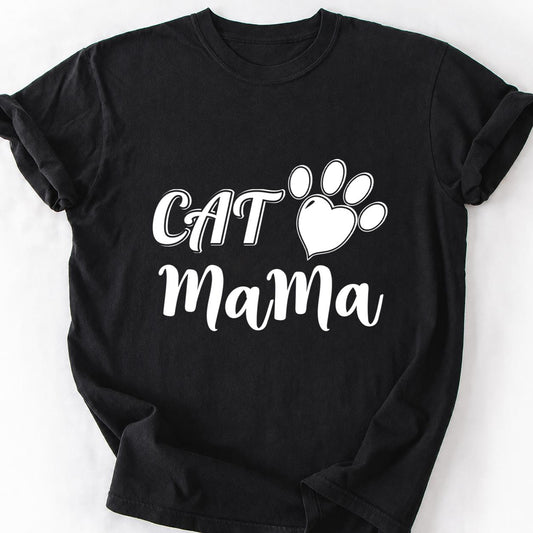 Cat Mama Script Tee