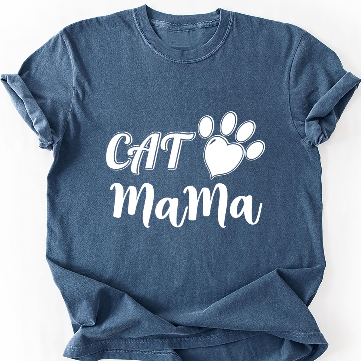 Cat Mama Script Tee