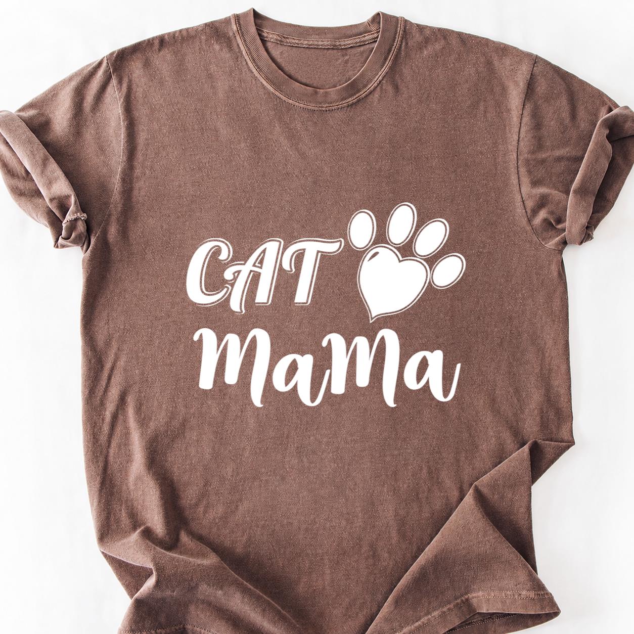 Cat Mama Script Tee
