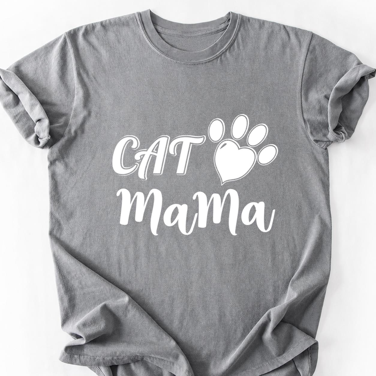 Cat Mama Script Tee