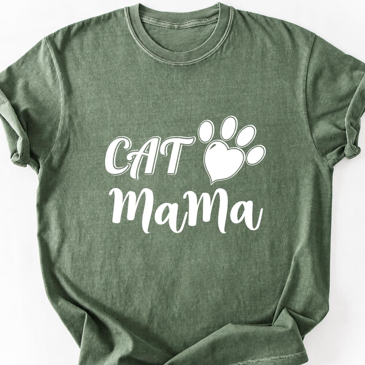 Cat Mama Script Tee