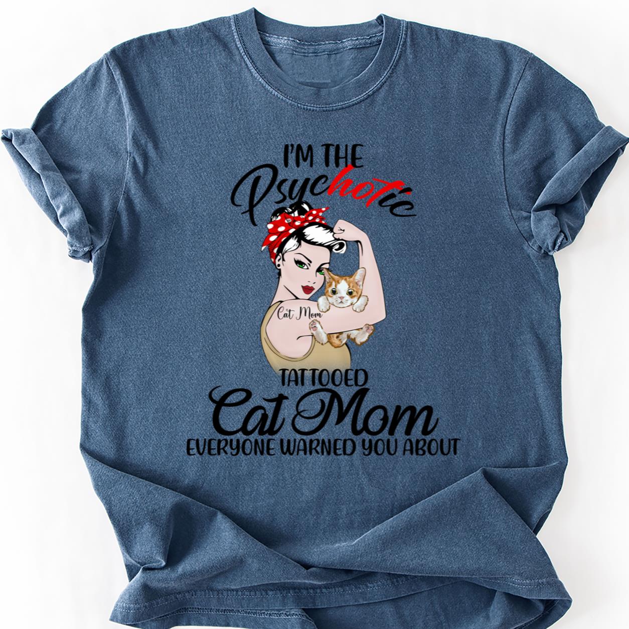 Cat Mom Strong Rosie Tattoo Tee