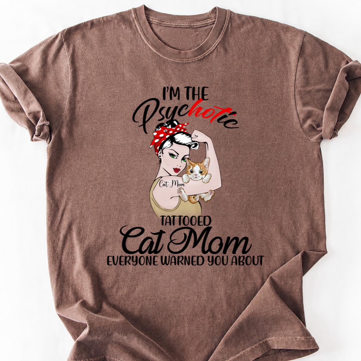 Cat Mom Strong Rosie Tattoo Tee