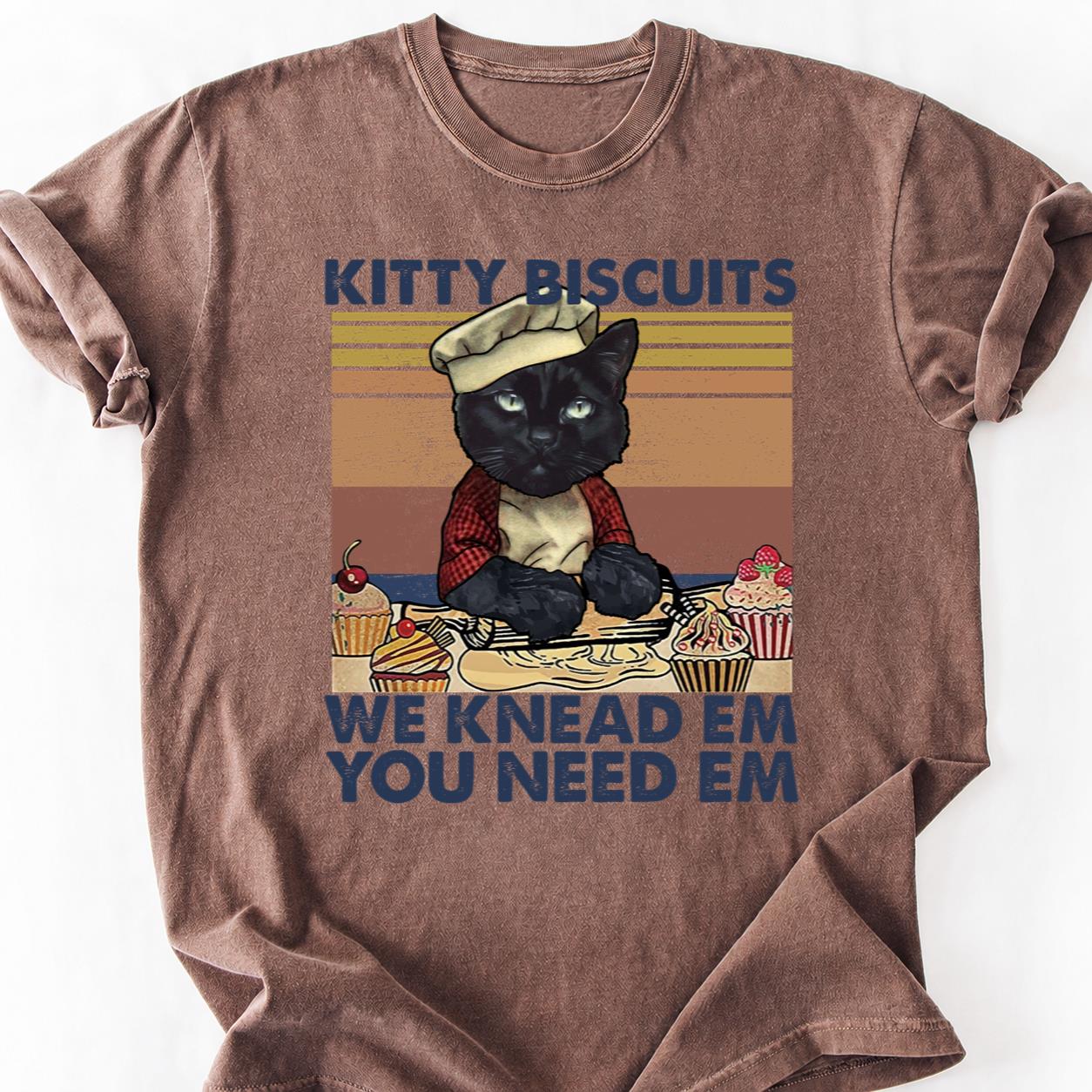 Chef Cat Bakes Cupcakes Retro Tee