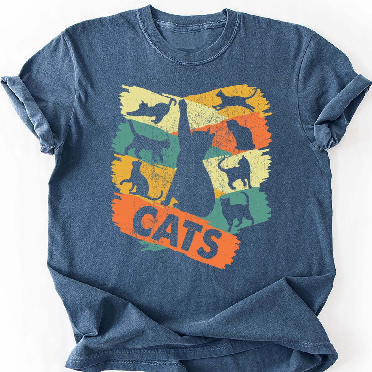 Colorful Cat Splash Art Tee