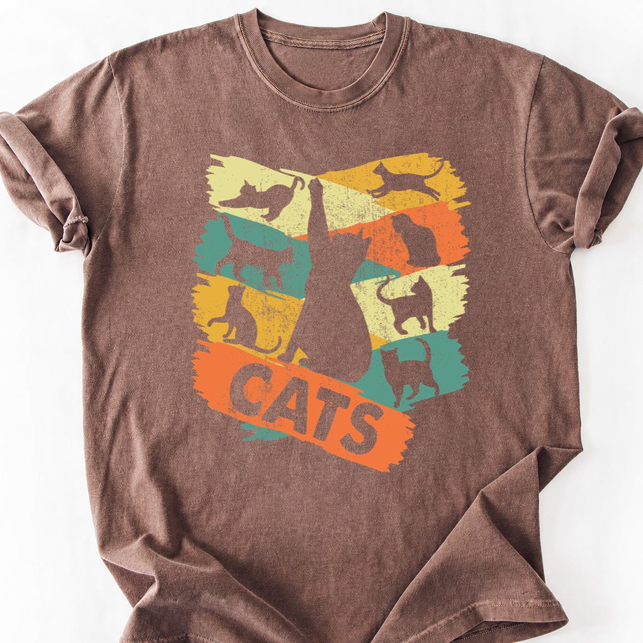 Colorful Cat Splash Art Tee
