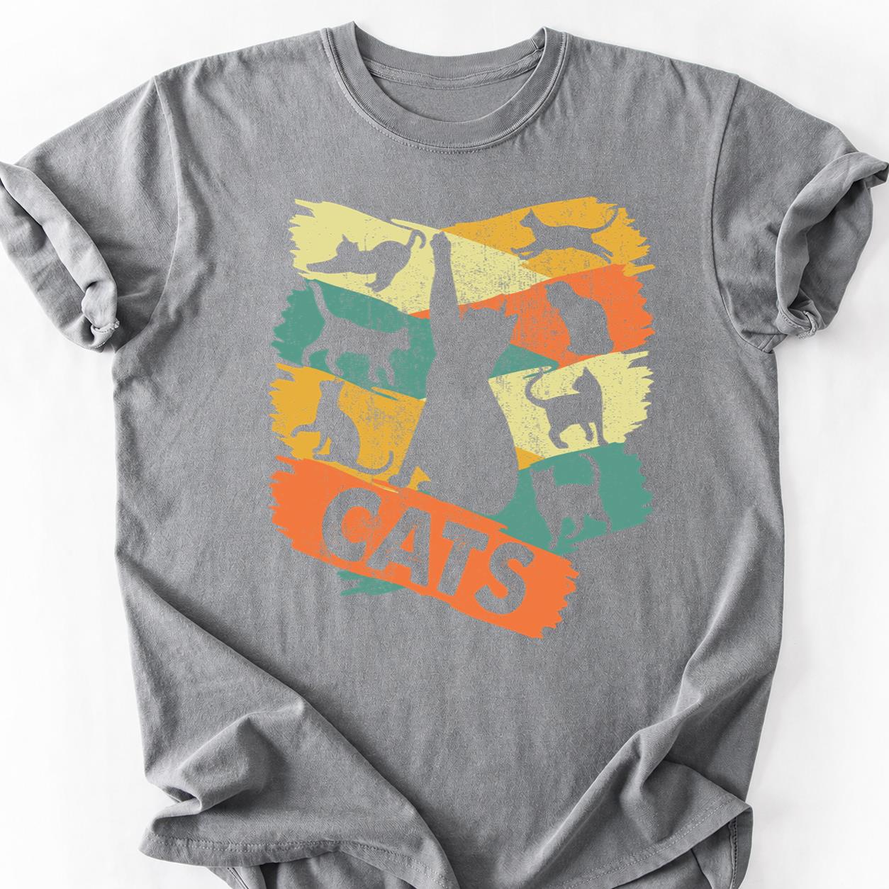 Colorful Cat Splash Art Tee