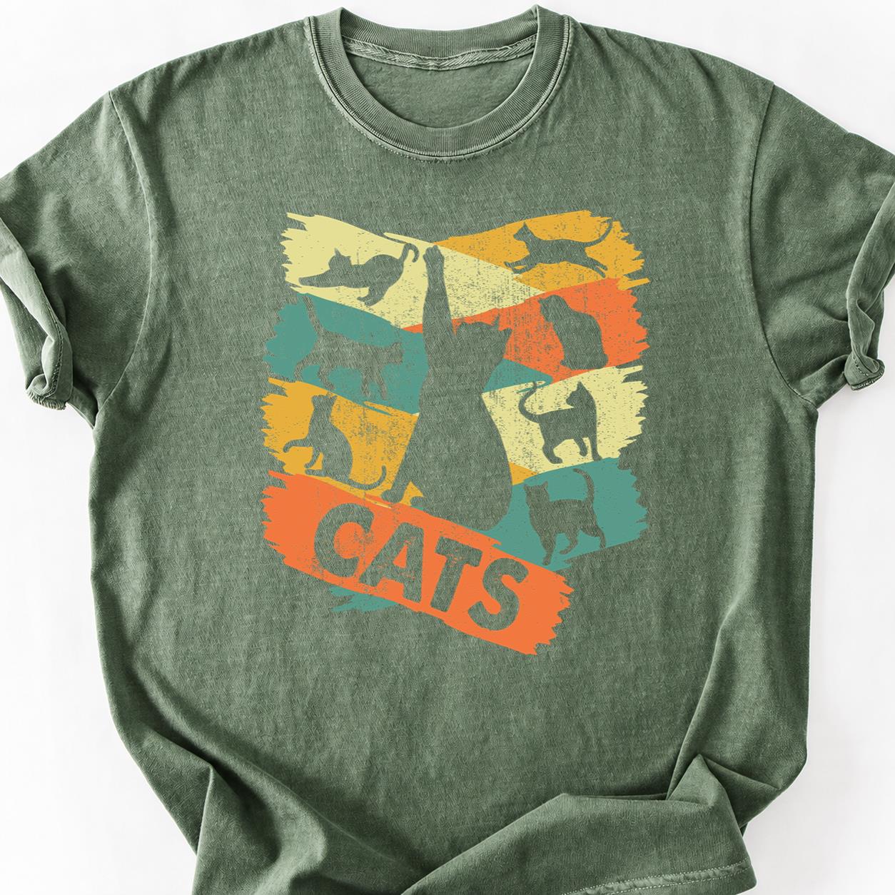 Colorful Cat Splash Art Tee