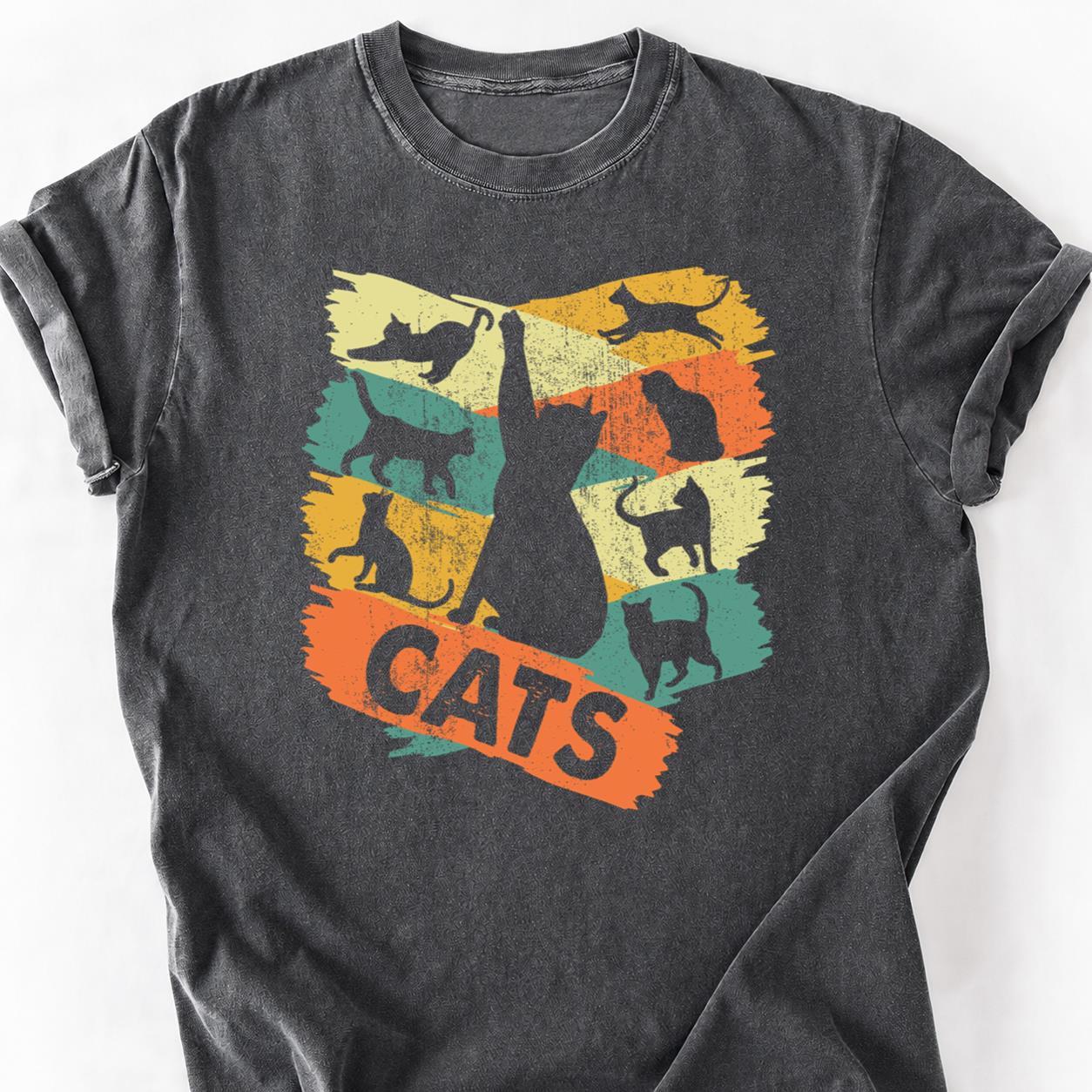 Colorful Cat Splash Art Tee
