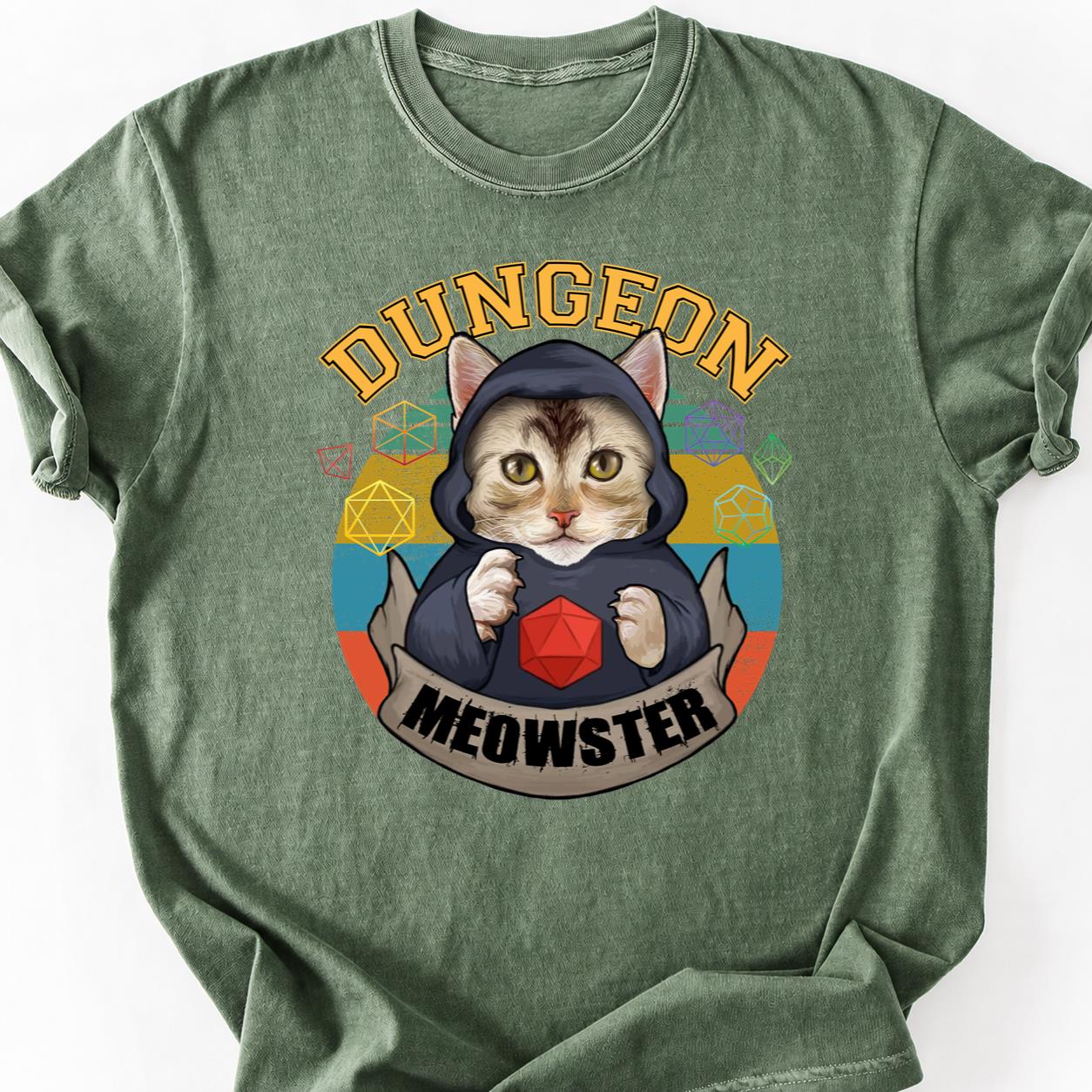 Dungeon Meowster DnD Cat Tee