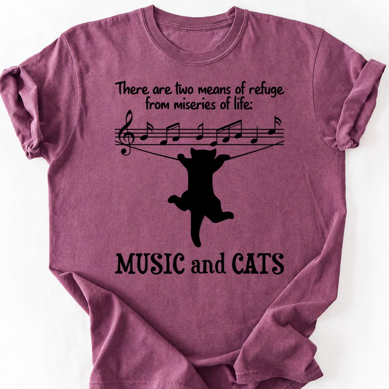 Music And Cats Save Lives Tee