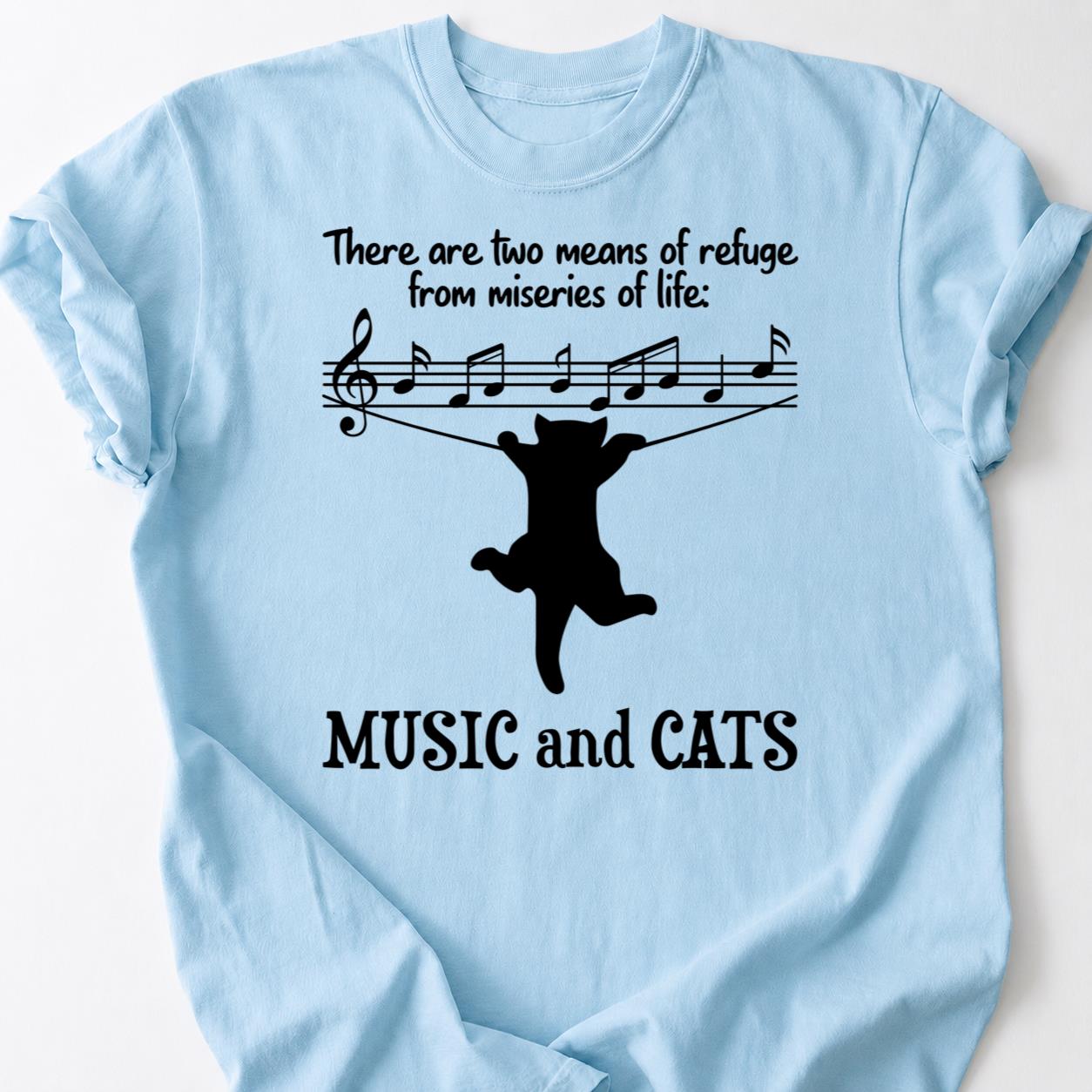 Music And Cats Save Lives Tee