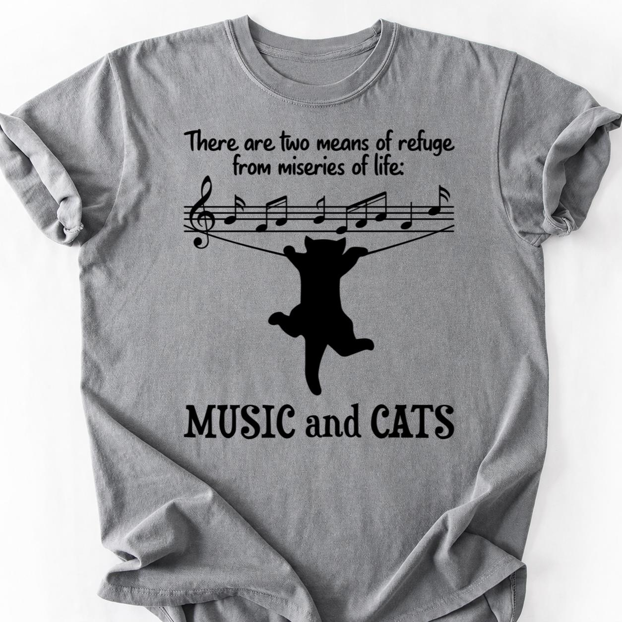 Music And Cats Save Lives Tee