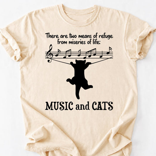 Music And Cats Save Lives Tee