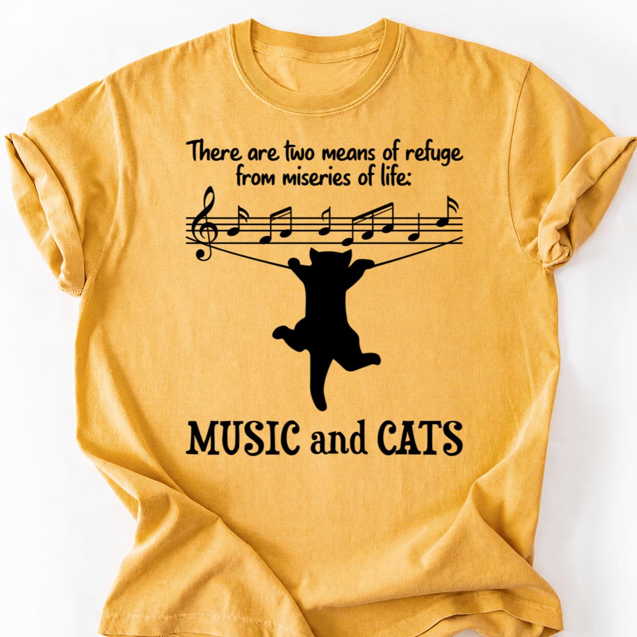 Music And Cats Save Lives Tee