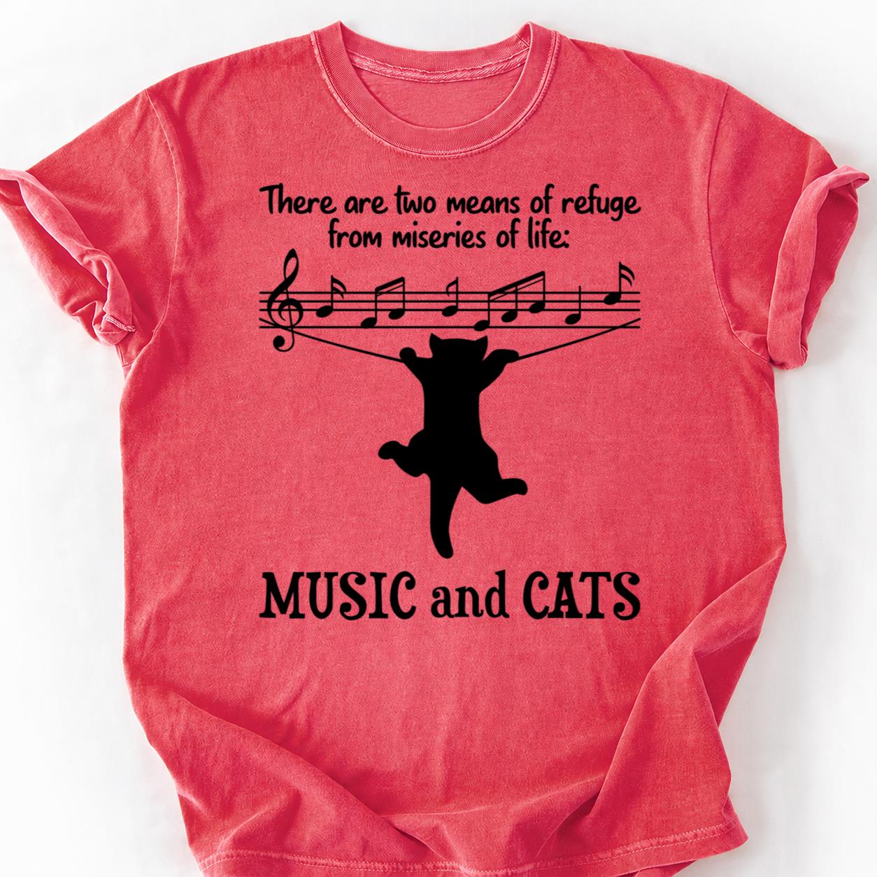 Music And Cats Save Lives Tee