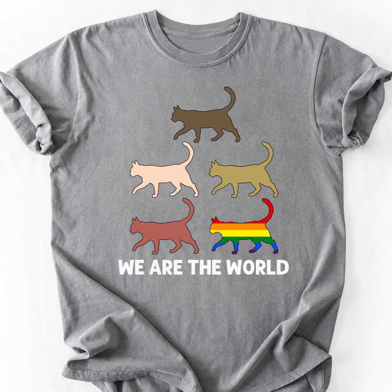 Rainbow Cat Silhouettes Pride Tee